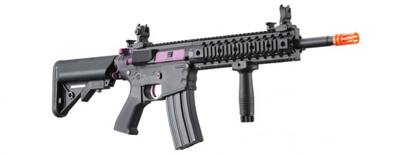 Lancer Tactical LT-12 RIS Gen 2 EVO M4 AEG Airsoft Rifle Core Series (Black & Purple)