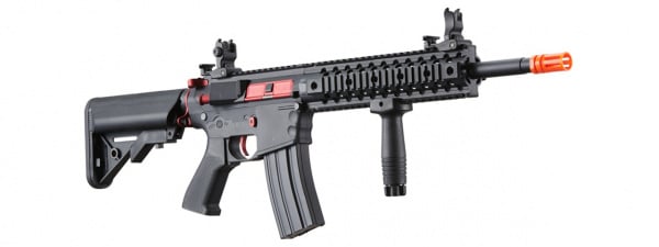 Lancer Tactical LT-12 RIS Gen 2 EVO M4 AEG Airsoft Rifle Core Series (Black & Red)