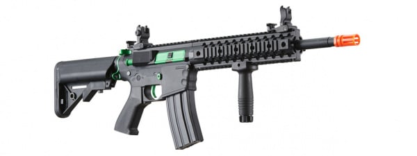 Lancer Tactical LT-12 RIS Gen 2 EVO M4 AEG Airsoft Rifle Core Series (Black & Green)