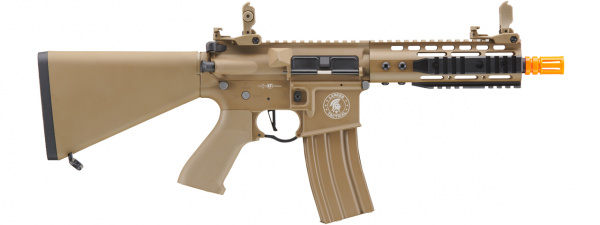 Lancer Tactical Proline 7" KeyMod Airsoft AEG Rifle w/ Stubby Stock (Tan)