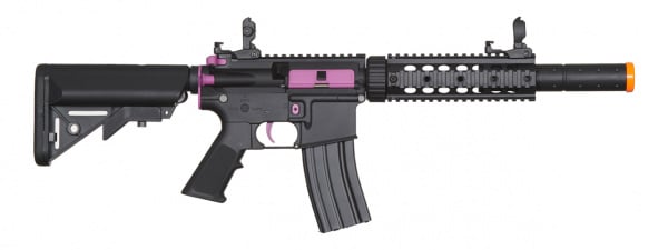 Lancer Tactical LT15BAP-G2 Gen 2 M4 SD Carbine AEG Airsoft Rifle (Black/Purple)