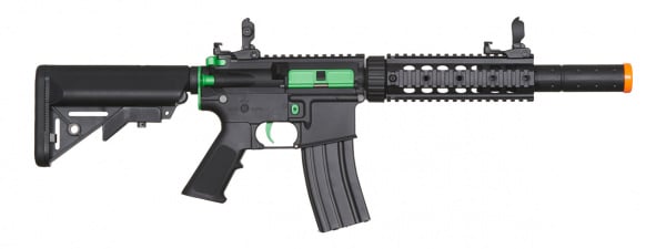 Lancer Tactical LT15BAZ-G2 Gen 2 M4 SD Carbine AEG Airsoft Rifle (Black/Green)