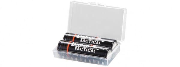 Lancer Tactical 3.7v 18650 Rechargeable Battery for Tactical Flashlights (2 Pack)