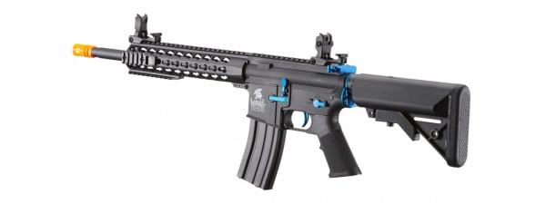 Lancer Tactical LT-19BAN-G2 Gen 2 10" Keymod M4 Carbine Airsoft AEG Rifle (Black / Blue)