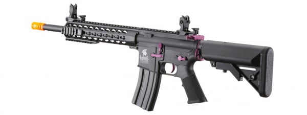 Lancer Tactical LT-19BAP-G2 Gen 2 10" Keymod M4 Carbine Airsoft AEG Rifle Core Series (Black / Purple)