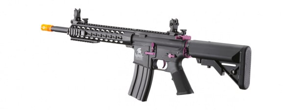 Lancer Tactical LT-19BAP-G2 Gen 2 10" Keymod M4 Carbine Airsoft AEG Rifle (Black / Purple)