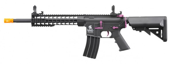 Lancer Tactical LT-19BAP-G2 Gen 2 10" Keymod M4 Carbine Airsoft AEG Rifle (Black / Purple)