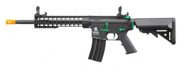 Lancer Tactical LT-19BAZ-G2 Gen 2 10" Keymod M4 Carbine Airsoft AEG Rifle (Black / Green)