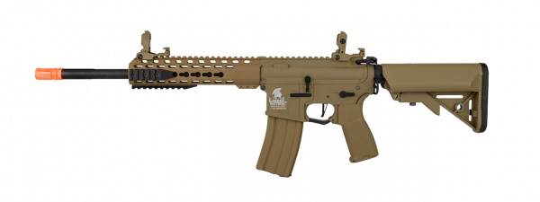 Lancer Tactical LT-19T-G2-E 10" Hybrid ETU & METAL RAILS M4 Carbine AEG Airsoft Rifle ( Tan )