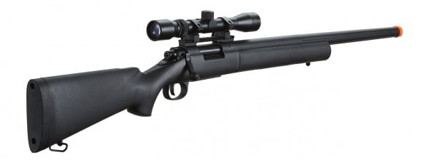 Lancer Tactical High FPS M24 Bolt Action Spring Powered Sniper Rifle w/ Scope (Black)