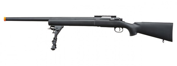 Lancer Tactical High FPS M24 Bolt Action Spring Powered Sniper Rifle w/ Bipod (Black)