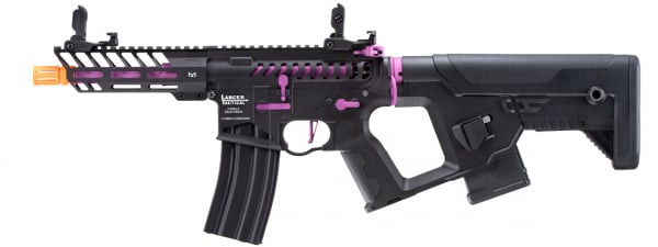 Lancer Tactical Enforcer Needletail Skeleton ProLine ETC & Full Metal AEG Airsoft Rifle w/ Alpha Stock ( Purple / Low FPS )