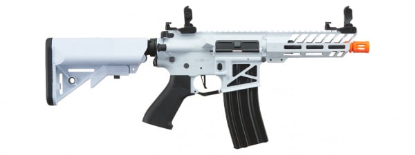 Lancer Tactical Low FPS Enforcer Needletail Skeleton M4 AEG Airsoft Rifle (White & Black)