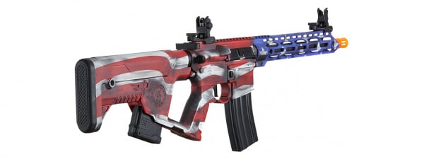 Lancer Tactical Enforcer BLACKBIRD M4 AEG Airsoft Rifle w/ Alpha Stock (Stars & Stripes)