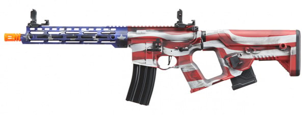 Lancer Tactical Enforcer BLACKBIRD M4 AEG Airsoft Rifle w/ Alpha Stock (Stars & Stripes)