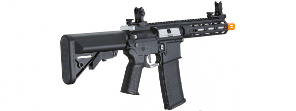 Lancer Tactical Gen 2 Hellion M-LOK 7" M4 AEG Airsoft Rifle Core Series (Black & Silver)