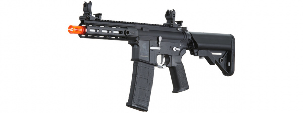 Lancer Tactical Gen 2 Hellion M-LOK 7" M4 AEG Airsoft Rifle Core Series (Black & Silver)