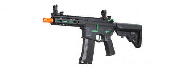 Lancer Tactical Gen 3 Hellion 7" LT-32BAZ7-G3 M-LOK Airsoft AEG Rifle (Black/Green)