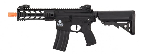 Lancer Tactical Enforcer Hybrid ETU & METAL RAILS Gen-2 Battle Hawk 7" Rail AEG Rifle ( Black )