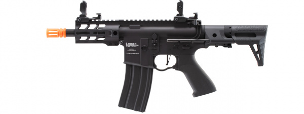 Lancer Tactical Enforcer Battlehawk PDW ProLine ETC & Full Metal AEG Airsoft Rifle ( Black / High FPS )