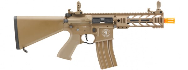 Lancer Tactical Proline 7" M-LOK Battle Hawk Airsoft M4 AEG w/ Stubby Stock (Tan)