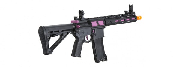 Lancer Tactical Gen 3 Archon 9" M-LOK M4 Airsoft Rifle w/ Delta Stock (Black & Purple)