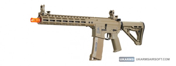 Lancer Tactical Gen 3 Archon 14" M-LOK M4 Airsoft Rifle w/ Delta Stock (Tan)