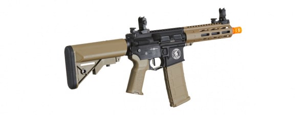 Lancer Tactical Mayhem 7" M-LOK Proline Series Full Metal M4 AEG Airsoft Rifle w/ Crane Stock & ETU (Two-Tone)