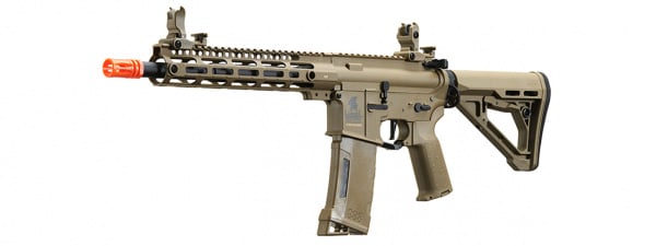 Lancer Tactical Gen 3 M-LOK 10" Airsoft M4 AEG with ETU & Delta Stock  (Tan)