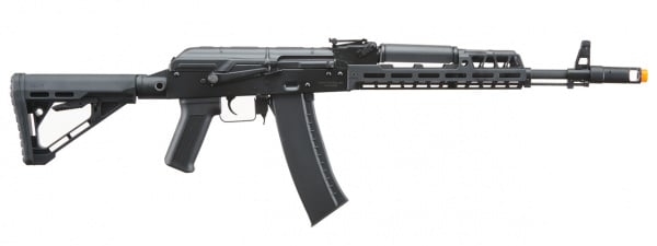 Lancer Tactical AK74 Full Metal AEG Airsoft Rifle w/ 10.5 inch CNC M-LOK Handguard and Delta Stock (Black)