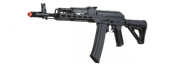 Lancer Tactical AK74 Full Metal AEG Airsoft Rifle w/ 10.5 inch CNC M-LOK Handguard and Delta Stock (Black)