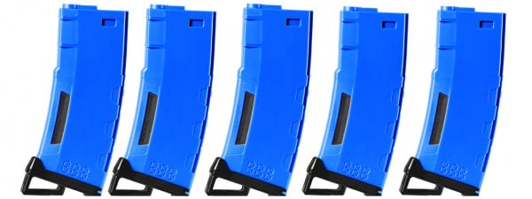 Lancer Tactical 130 Round High Speed Mid-Cap Magazine ( 5 pack / Blue )