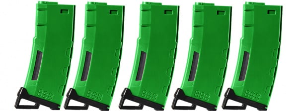 Lancer Tactical 130 Round High Speed Mid-Cap Magazine ( 5 pack / Green )