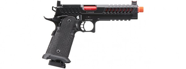Lancer Tactical Knightshade Hi-Capa Gas Blowback Airsoft Pistol w/ Red Dot Mount ( Red )