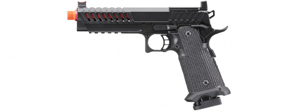 Lancer Tactical Knightshade Hi-Capa Gas Blowback Airsoft Pistol w/ Red Dot Mount ( Red )