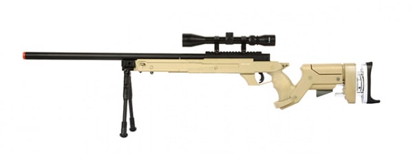 Well SR-22 Type 22 Bolt Action Sniper Airsoft Rifle Scope & Bipod Package ( OD Green )