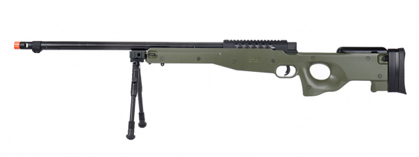 Well MB15 Bolt Action Airsoft Sniper Rifle With Bipod ( OD Green )