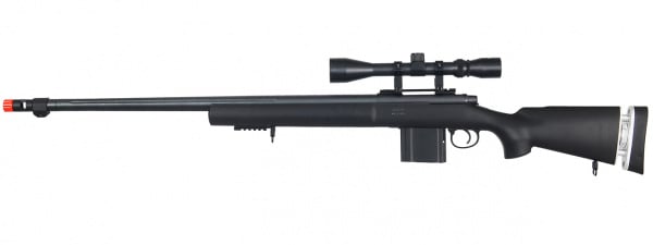 WELL MB4405BA Bolt Action Rifle with Fluted Barrel and Scope ( Black )