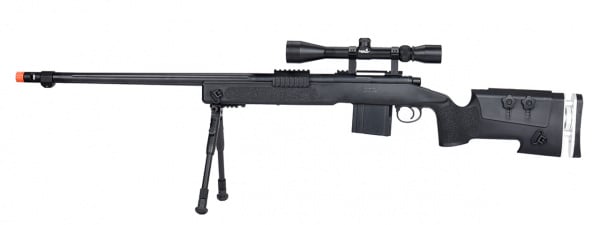 Well MB4417 M40A3 Bolt Action Airsoft Sniper Rifle w/ Scope And Bipod ( Option )