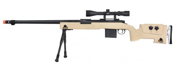 Well MB4417 M40A3 Bolt Action Airsoft Sniper Rifle w/ Scope And Bipod ( Option )