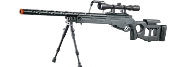 WellFire SV98 Bolt Action Airsoft Sniper Rifle w/ Scope and Bipod ( Gray )