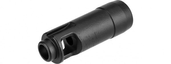 Well AK74 Airsoft Muzzle Brake With 22mm To 14mm Adapter ( Black )