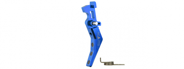 Maxx Model CNC Aluminum Advanced Speed Trigger for M4 / M16 Series Airsoft AEGs Style B (Blue)