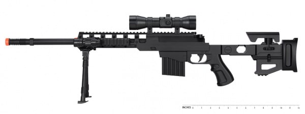 UKArms FULLY LOADED Tactical Quad RIS Sniper Rifle ( Black )