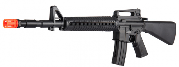 P2336 M16 Polymer Full Stock Airsoft Spring Rifle (Black)