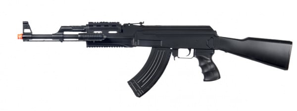 UK Arms Airsoft Spring AK-47 Rifle With Laser / FlashLight ( Black )