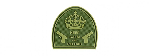 G-Force Keep Calm And Reload PVC Patch ( OD Green )