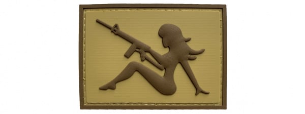 G-Force Mudflap Girl With Rifle PVC Right Facing Patch ( Option )