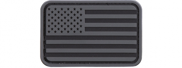 Lancer Tactical US Flag PVC Patch ( Gray / Black )