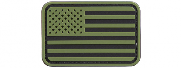 Lancer Tactical US Flag PVC Patch ( OD Green / Black )